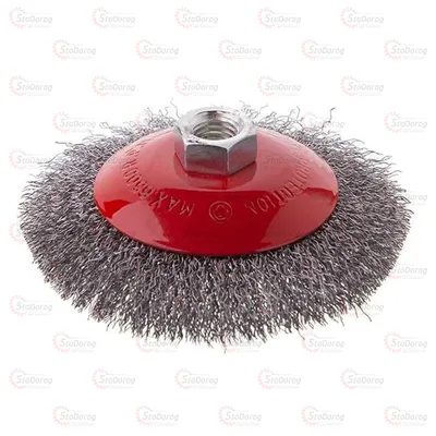 Щітка конусна 115мм з рифл. дроту (M14) Intertool BT-5115 2