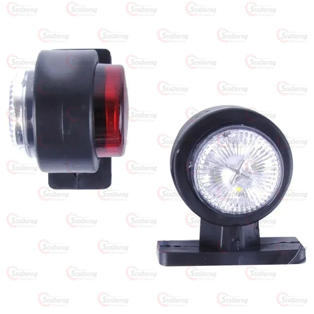 Габарит Ріжки Прямий 8,5см 24v 2шт Червоний+Білий 6+6 LED MRT Л-050 