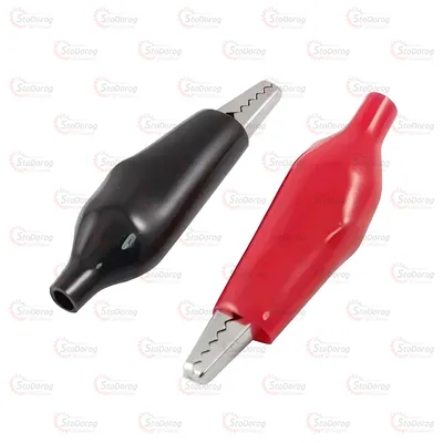 Затискачі клеми АКБ (крокодили) L=60мм у повній ізоляції 2шт