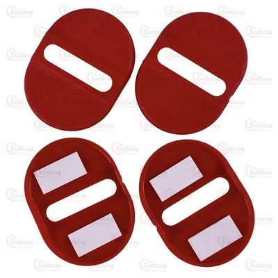 Накладка на петлі Дверей Компект 4шт Червоний (Пластик) 2
