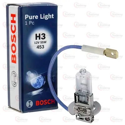 Лампа галогенна H3 12V 55W BOSCH Pure Light 1987302031