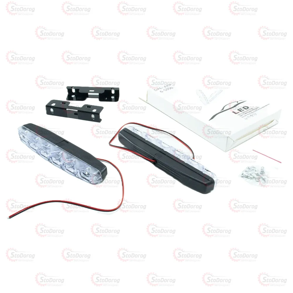 ДХО LED 12V 6-5050 155x16мм SMD 2шт 