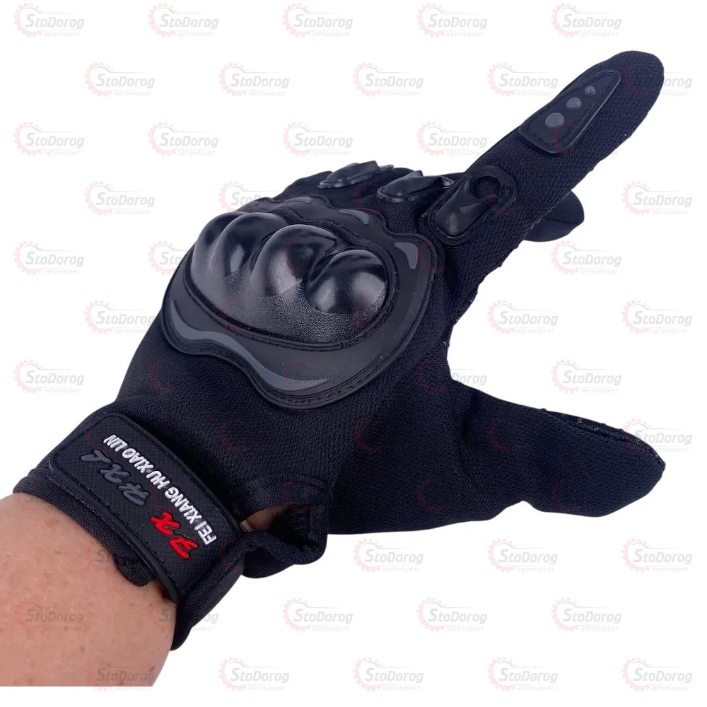 Мото Шолом Orz Зі спойлером/Бородою/Трансформер + Рукавиці + Підшоломник Red Lines S  - фото 6