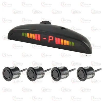 Парктронік Cyclone SK-4M LED дисплей-шкала/звук. сигнал/Чорний 4 датчики 18,5 мм