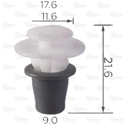 Кліпса молдингу Peugeot Citroen VW Audi Skoda 2