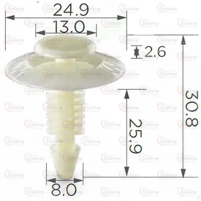 Кліпса двері GM Ford Chrysler Daewoo Chevrolet 2