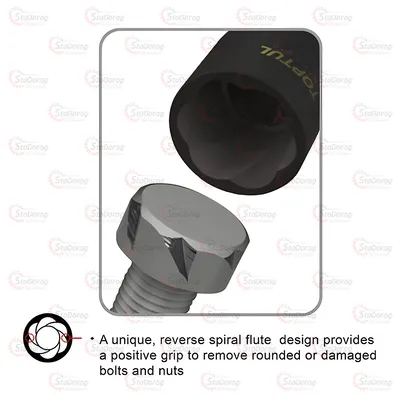 Головка 1/2 15mm коротка для пошкоджених гайок TOPTUL BAAK1615 2