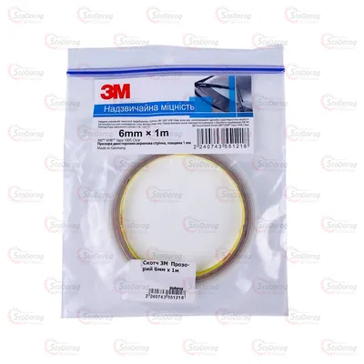 Скотч 3М прозорий 6мм х 1м 2