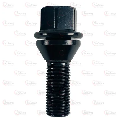 Болт Колісний M14x1,5x30мм (Вращающий Конус) Черный Цинк ключ 19
