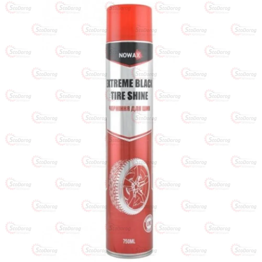 Очищувач/Чорніння гуми спрей 750ml (пінний) Nowax 