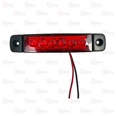 Габарит - Червоний 12-24V 100х10мм 6-Led 3233 (GB003) 2