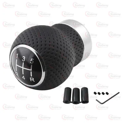 Ручка КПП F-5068 R Чорна 3-Наклейки (без шва) перфорація