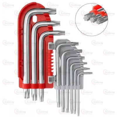Набір ключів Г-подібних T10-T50 TORX Storm Intertool HT-1821