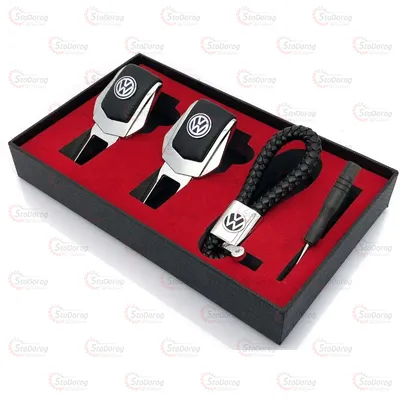 Подарунковий набір VOLKSWAGEN 2в1 (Брелок, Заглушки ременя)