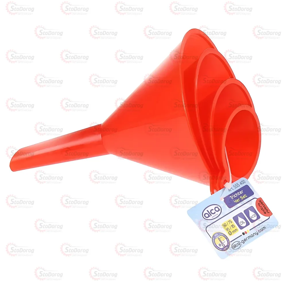 Набір Лійок Пластикових Прямих (50/75/95/115мм) Alca 4шт 555 400  - фото 1