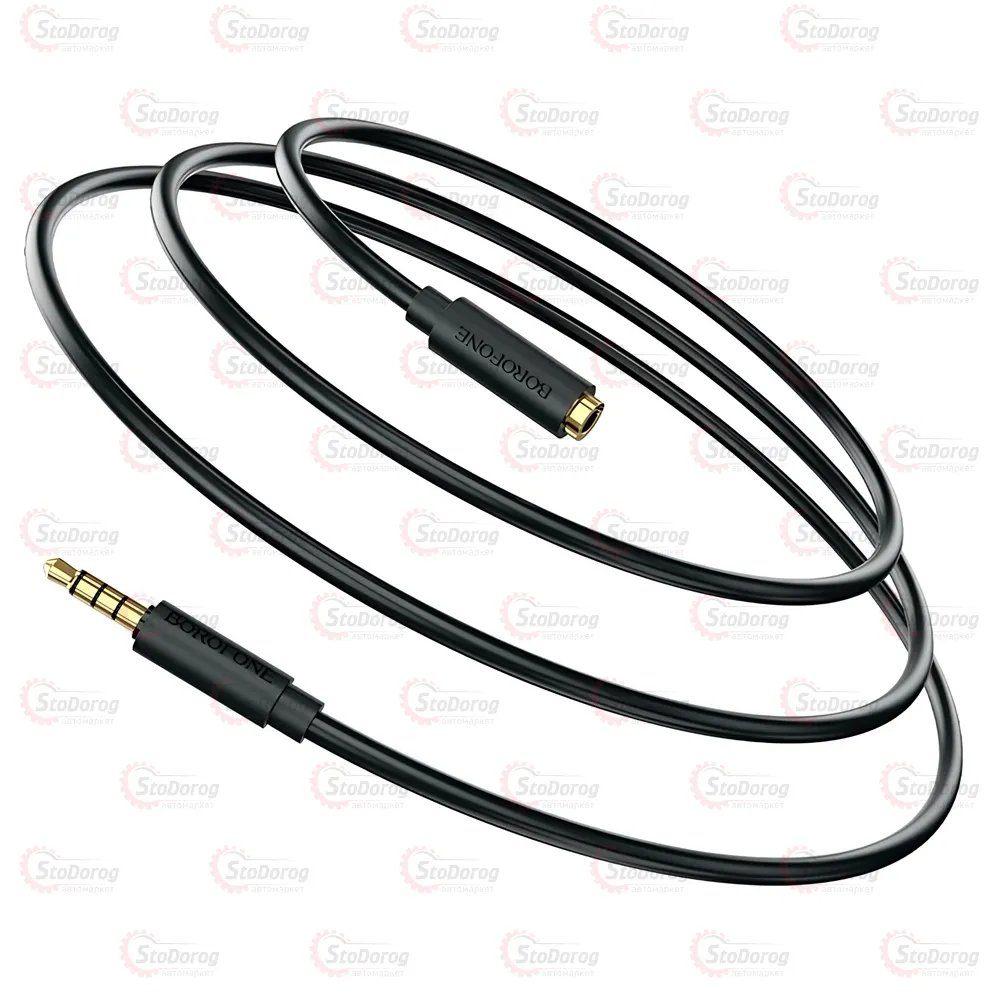 Аудіо Кабель 3,5мм AUX BOROFONE BL12 2м чорний 