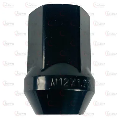 Гайка Колісна M12x1,25x35мм Конус Черная Ключ 19
