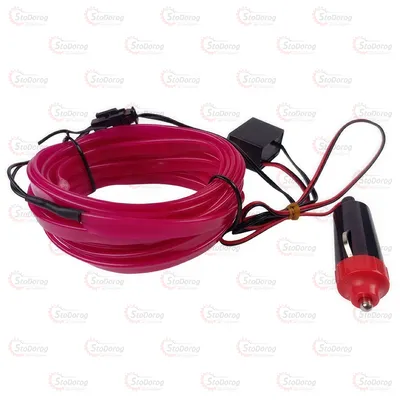 Стрічка LED NEON в салон 12V рожева 5м неон