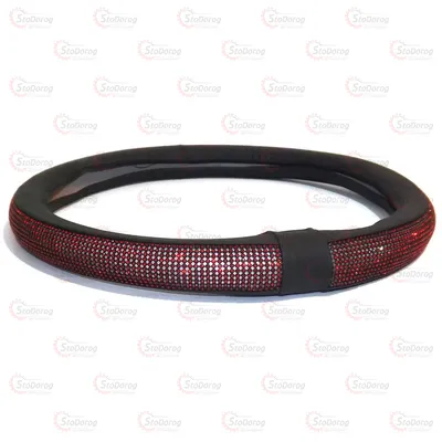 Чохол керма M (37-39см) Чорний Стрази Червоні