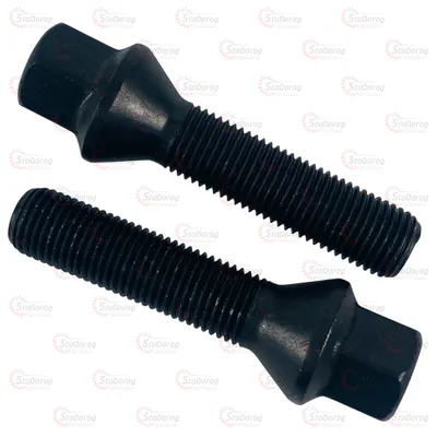 Болт Колісний FARAD ITALY M14x1,5x50мм Конус Чёрный цинк Ключ 17 074195 (B67/S BLACK) 2