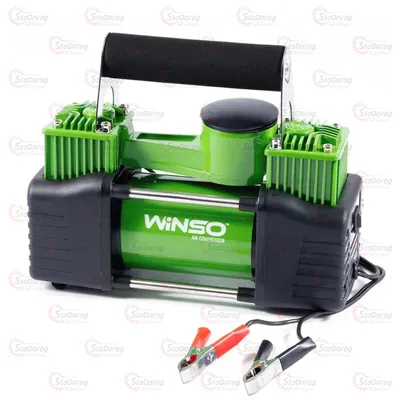 Компресор WINSO 125000 12v 360вт 85л 10атм 30А два циліндра