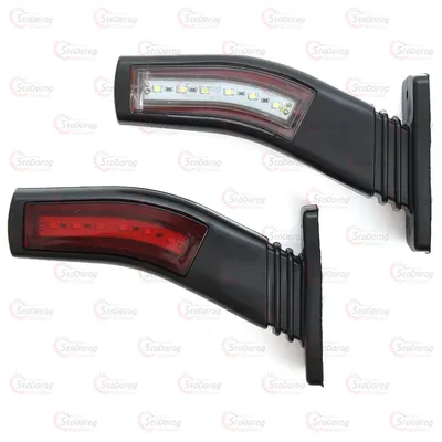 Габарит Ріжки Косий 17см 12/24v 2шт Діодний (3х Кольоровий) Л-096 KIR