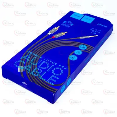 Аудіо Кабель 3,5мм AUX Hoco UPA10 1,5м Jack 3,5 на 2RCA 2