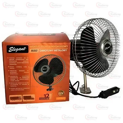Вентилятор 12V 6 дюймів Elegant 101 541 металева сітка кут повороту 120*