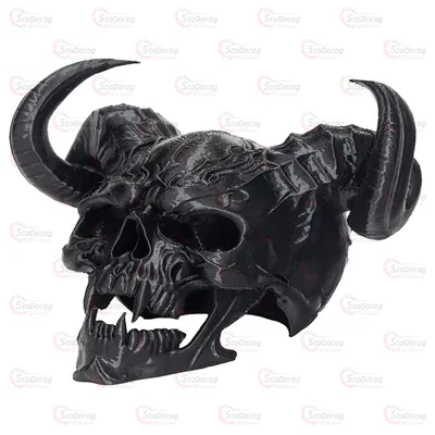 Ковпачок Фаркопа Пластик Череп з Рогами Чорний