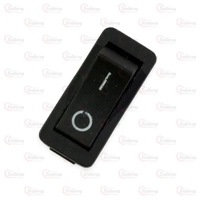 Кнопка універсальна 2положення 2контакти Чорний 20Х11мм