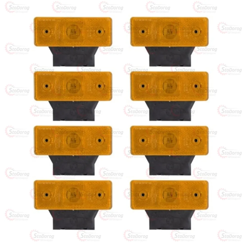 Габарит - Жовтий 110х42мм 24V Led 4 Діод Гумовий Кронштейн YP-24  - фото 2