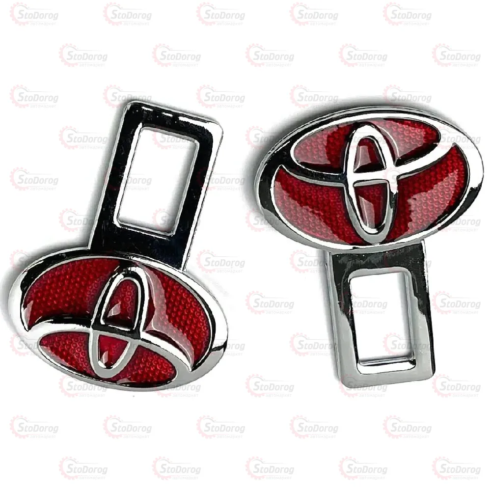 Заглушка ременя безпеки (2шт) метал Toyota Red 