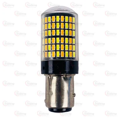 Світлодіод LED P21/5W 12V Біло-Жовтий 144 led 2
