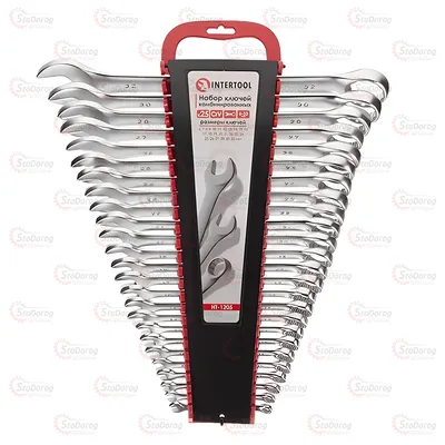 Набір ключів ріжково накидних 6-32мм CrV 25шт Intertool HT-1205