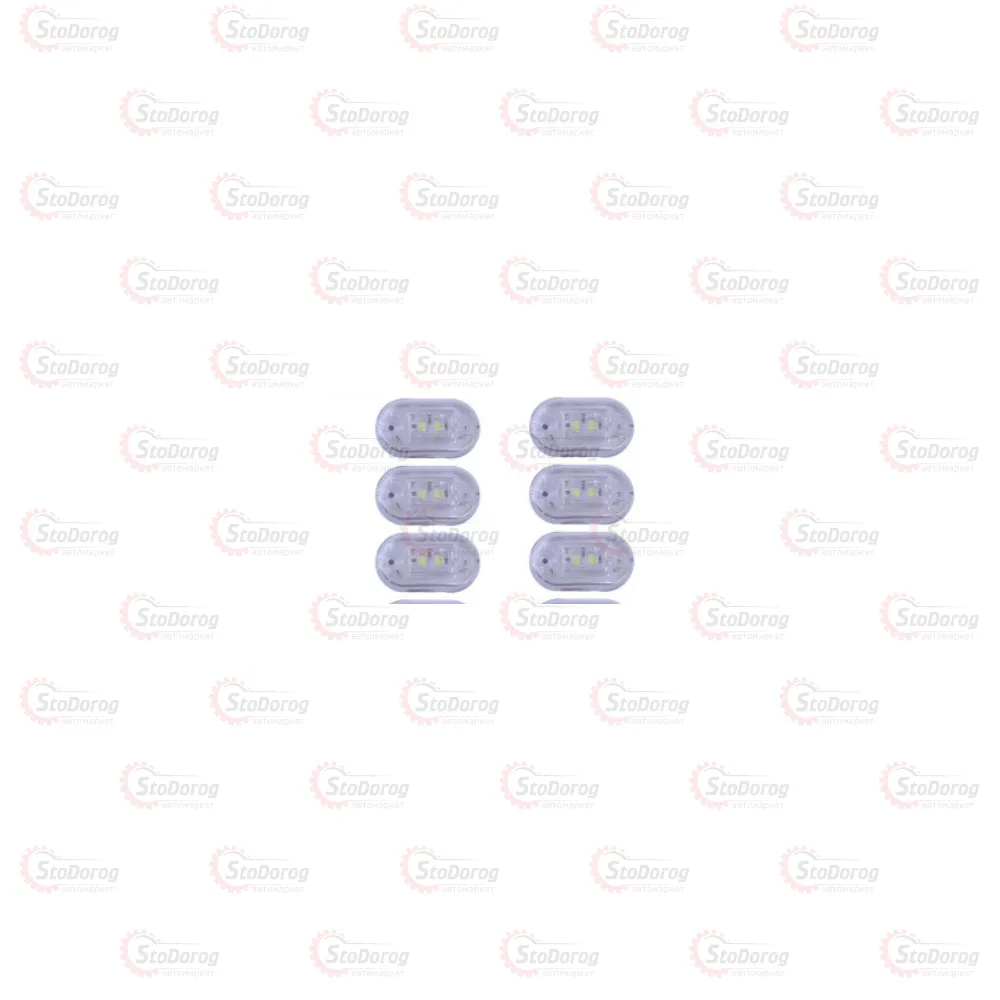 Габарит - Білий 12/24V 65х37мм 2-Led (GB026)  - фото 1