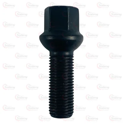 Болт FARAD ITALY M14x1,5x35 мм Сфера R13 Чёрный Цинк ключ 17
