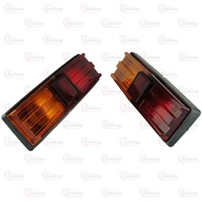 Ліхтар задній комплект 21011 рифлений червоний/жовтий