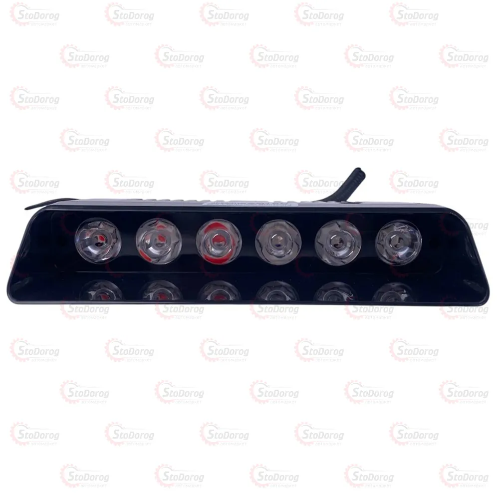 Страбоскоп 12V DRL 110*85мм 6LED (B-R) KING S9  - фото 1