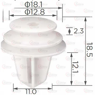 Кліпса двері Hyundai Kia Opel Renault Suzuki 2