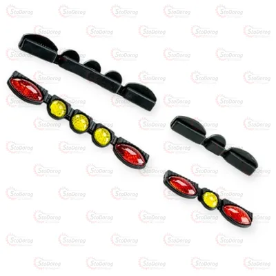 Катафот На Двері Круг-Овал Жовто/Червоні