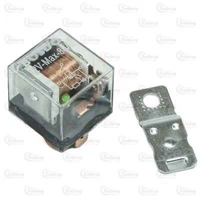 Реле стартера 12В 80А 5-КОНТ (прозорий корпус)