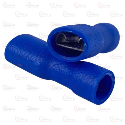 Клема 4,8 мм. Гніздова (мама) У Повній Ізоляції Синя FDFD2-187(8) 2