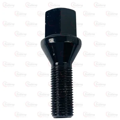 Болт Колісний M12x1,25x28мм Конус Чёрный Хром Ключ 17