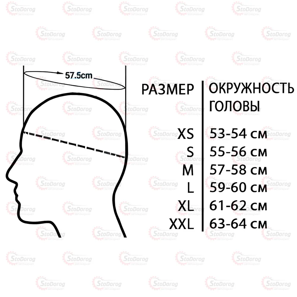 Мото Шолом IBK З Бородою Червоний Глянець Біла графіка (З Шкір. Воротом регульованим)  - фото 5