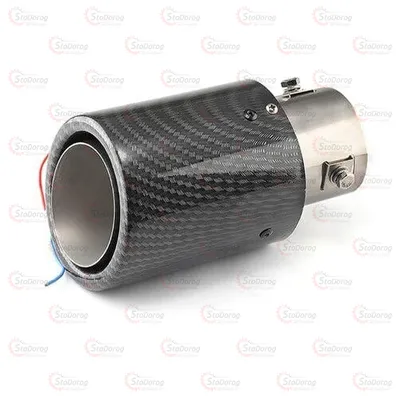 Насадка Глушника Карбон з Підсвіткою Ø 61мм (Червоний Синій) 66984