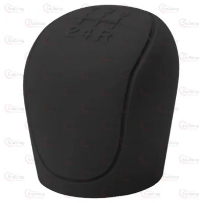 Чохол На Ручку КПП 5R (Чорний) Силікон Овал №905