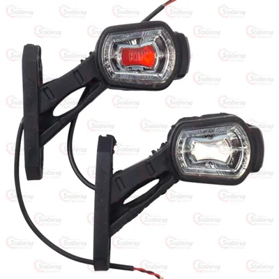 Габарит Ріжки Кривий 13см 12/24v 2шт Червоний+Білий+Жовтий KIR Л-156