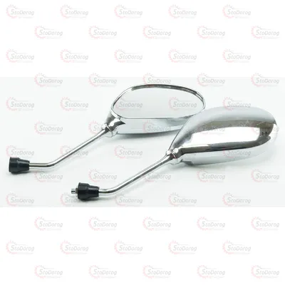 Дзеркала Мото Honda Dio Suzuki 8мм з довгою ніжкою Хром