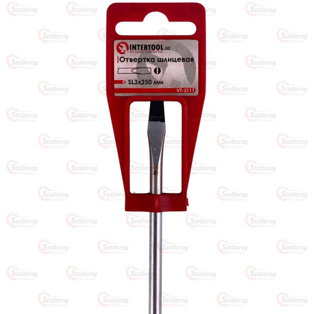 Отвертка шлицевая SL3x250 Intertool VT-3111  - фото 2