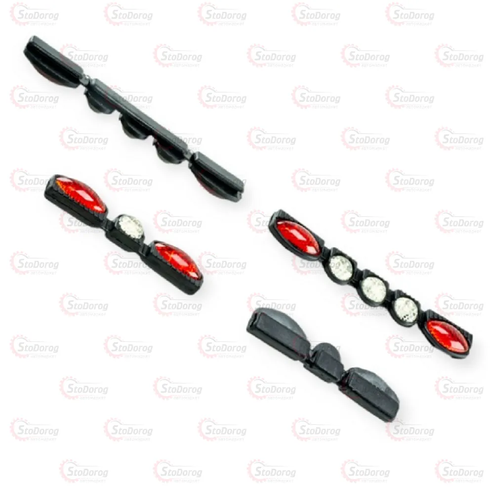 Катафот На Двері Круг-Овал Червоний/Білий 